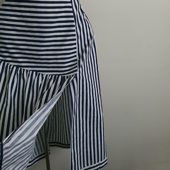 NWOT Hammock & Vine Size 16 Blue White Stripes Midi Skirt with Matching Belt - Picture 14 of 15